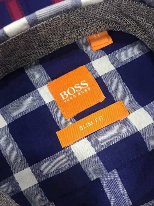 Hugo Boss Orange Check Shirts