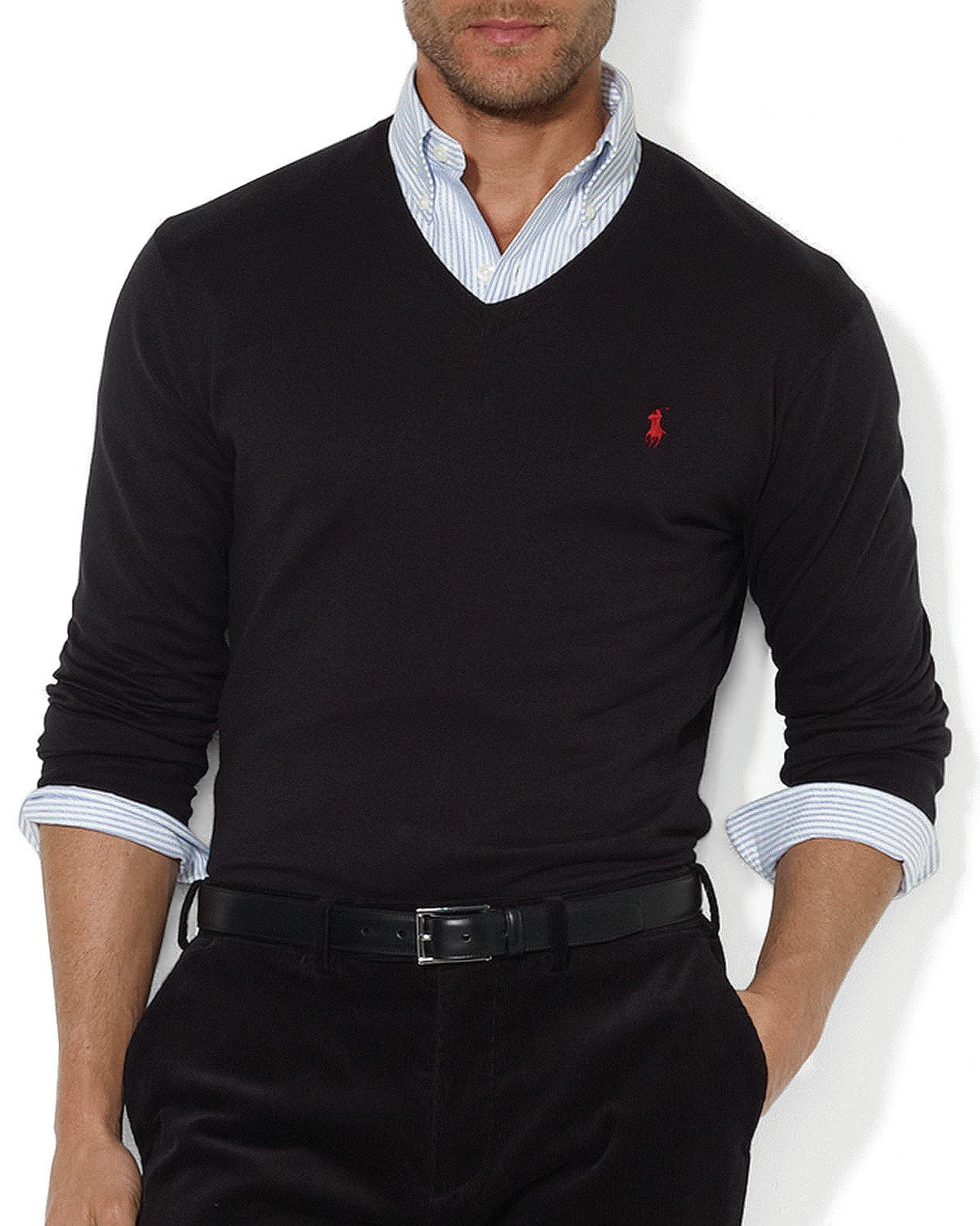 Ralph Lauren Pima Cotton V Neck Sweater