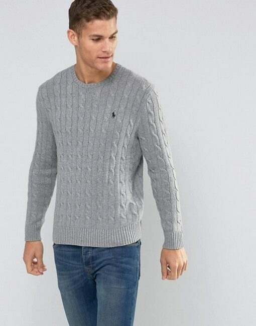 7101086 1 grey min 510x651 - Ralph Lauren Cable Knit Sweater