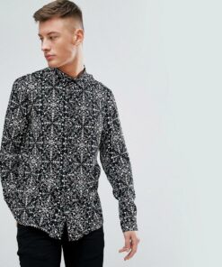 new look Black Shirt With Party Print In Black 247x296 - Men's Collection