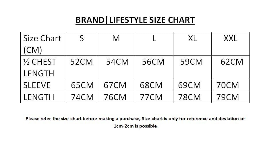 Lacoste Size Chart
