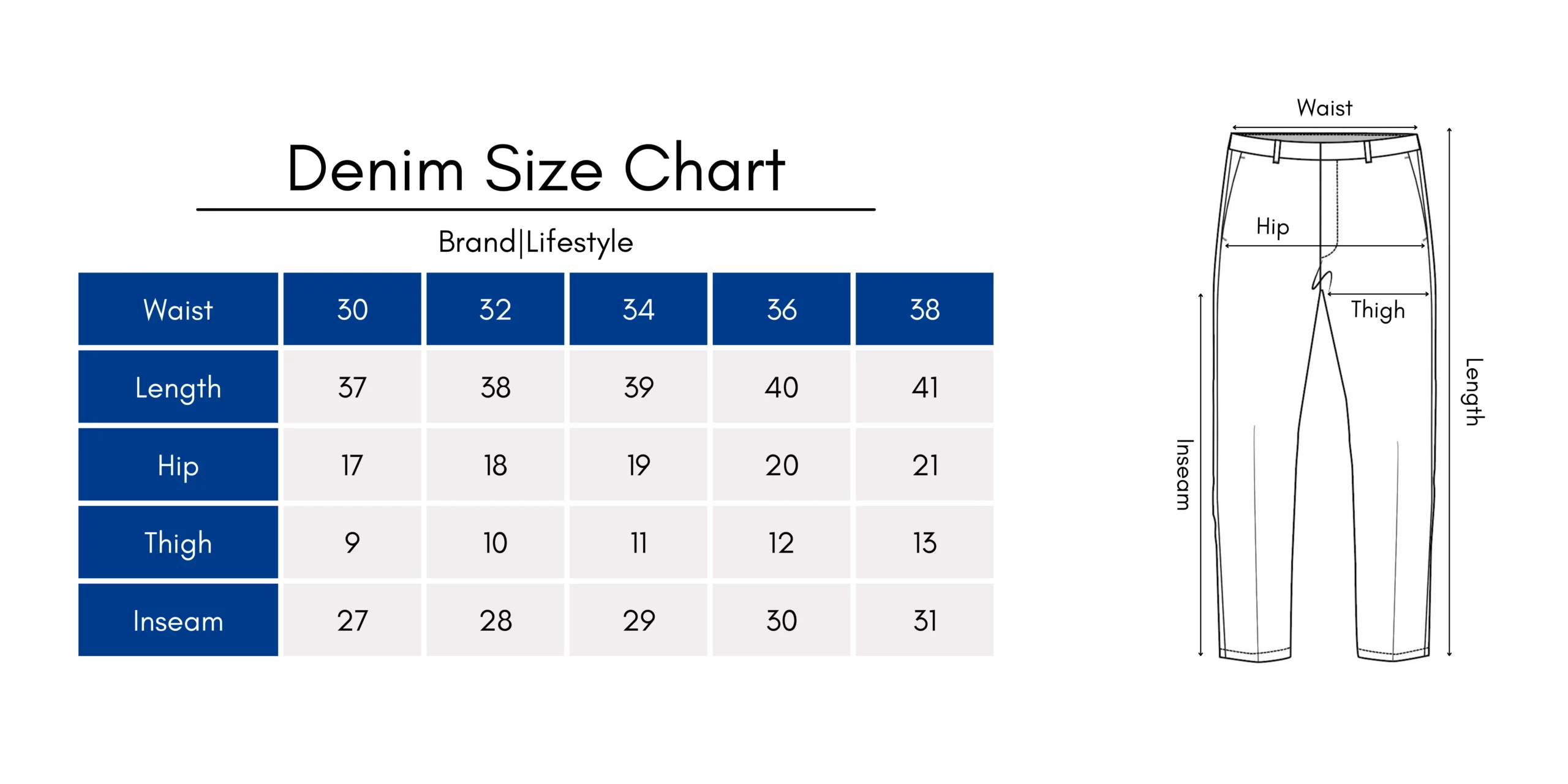 Denim Size Chart scaled - Lacoste Premium Strecth Slim Fit Denim